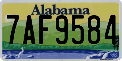 AL license plate 7AF9584