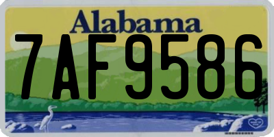 AL license plate 7AF9586