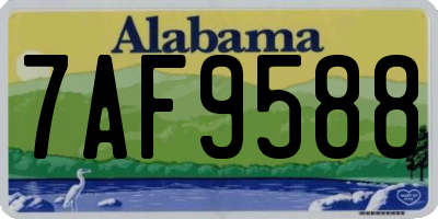 AL license plate 7AF9588