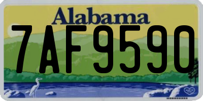 AL license plate 7AF9590