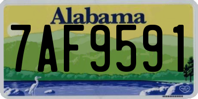 AL license plate 7AF9591