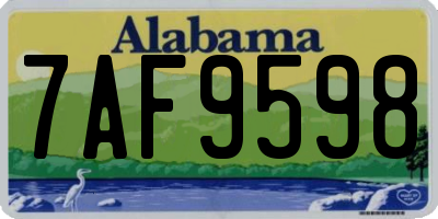 AL license plate 7AF9598