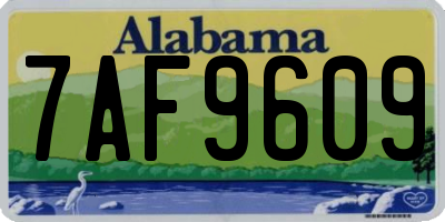AL license plate 7AF9609