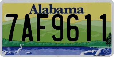 AL license plate 7AF9611