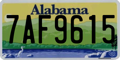 AL license plate 7AF9615