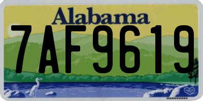 AL license plate 7AF9619