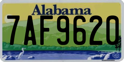AL license plate 7AF9620