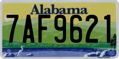AL license plate 7AF9621