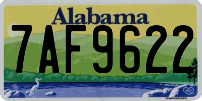 AL license plate 7AF9622
