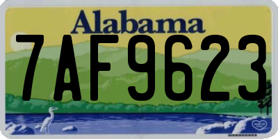 AL license plate 7AF9623