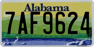 AL license plate 7AF9624