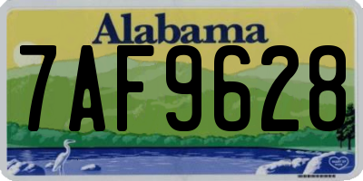 AL license plate 7AF9628