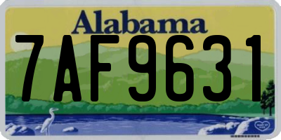 AL license plate 7AF9631