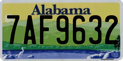 AL license plate 7AF9632