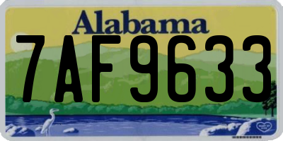 AL license plate 7AF9633