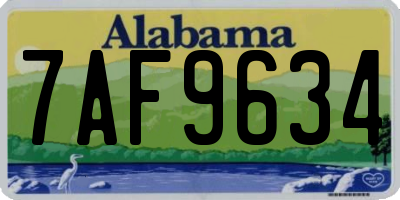 AL license plate 7AF9634