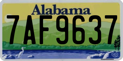 AL license plate 7AF9637