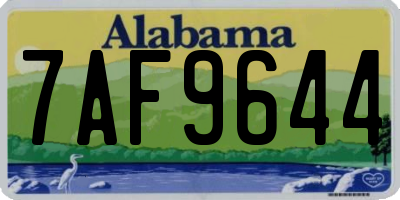 AL license plate 7AF9644