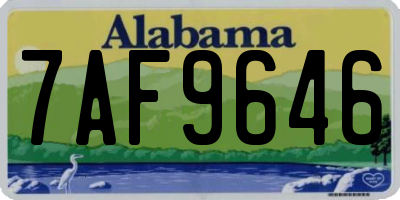 AL license plate 7AF9646
