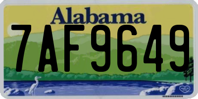 AL license plate 7AF9649