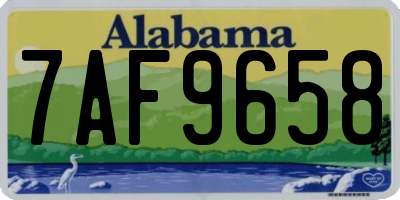 AL license plate 7AF9658