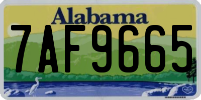 AL license plate 7AF9665