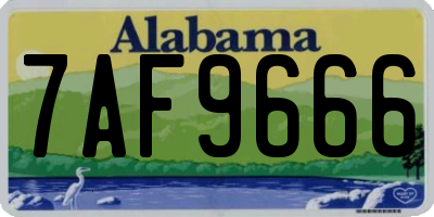 AL license plate 7AF9666