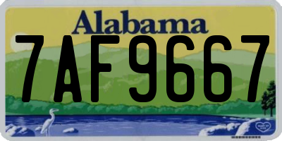 AL license plate 7AF9667