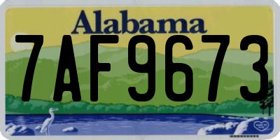 AL license plate 7AF9673