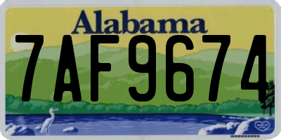 AL license plate 7AF9674