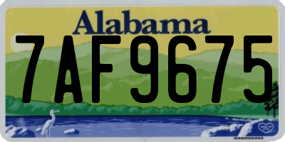 AL license plate 7AF9675