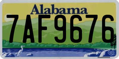 AL license plate 7AF9676