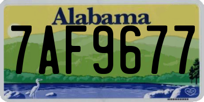 AL license plate 7AF9677