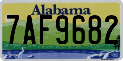 AL license plate 7AF9682