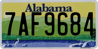 AL license plate 7AF9684