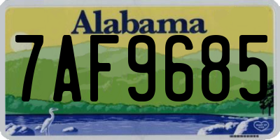 AL license plate 7AF9685