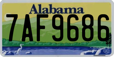 AL license plate 7AF9686