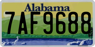 AL license plate 7AF9688