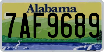 AL license plate 7AF9689