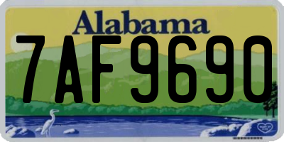 AL license plate 7AF9690