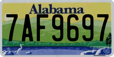 AL license plate 7AF9697