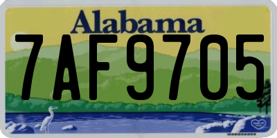 AL license plate 7AF9705