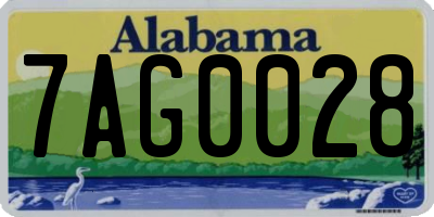 AL license plate 7AG0028