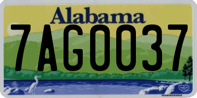 AL license plate 7AG0037