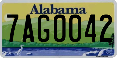 AL license plate 7AG0042