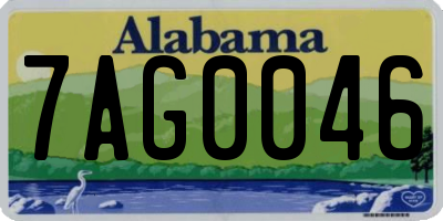 AL license plate 7AG0046