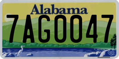 AL license plate 7AG0047