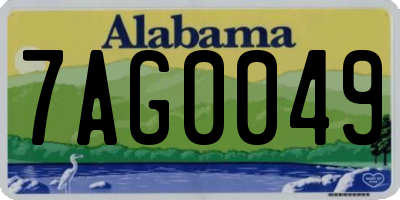 AL license plate 7AG0049