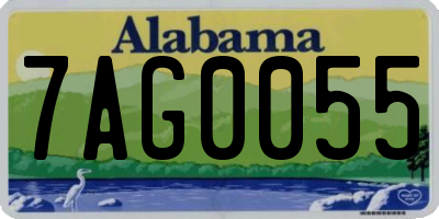 AL license plate 7AG0055