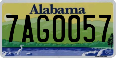 AL license plate 7AG0057